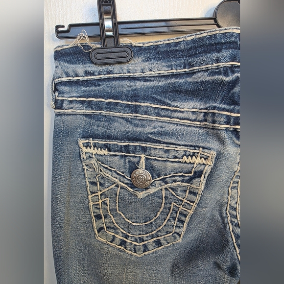 Vintage Y2K True Religion Joey Super T Low Rise Women's Boot Cut Blue Jeans - Picture 13 of 16